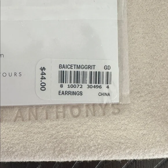 Gold Bryan Anthony Drop Earrings with Pearl - Picture 2 of 3